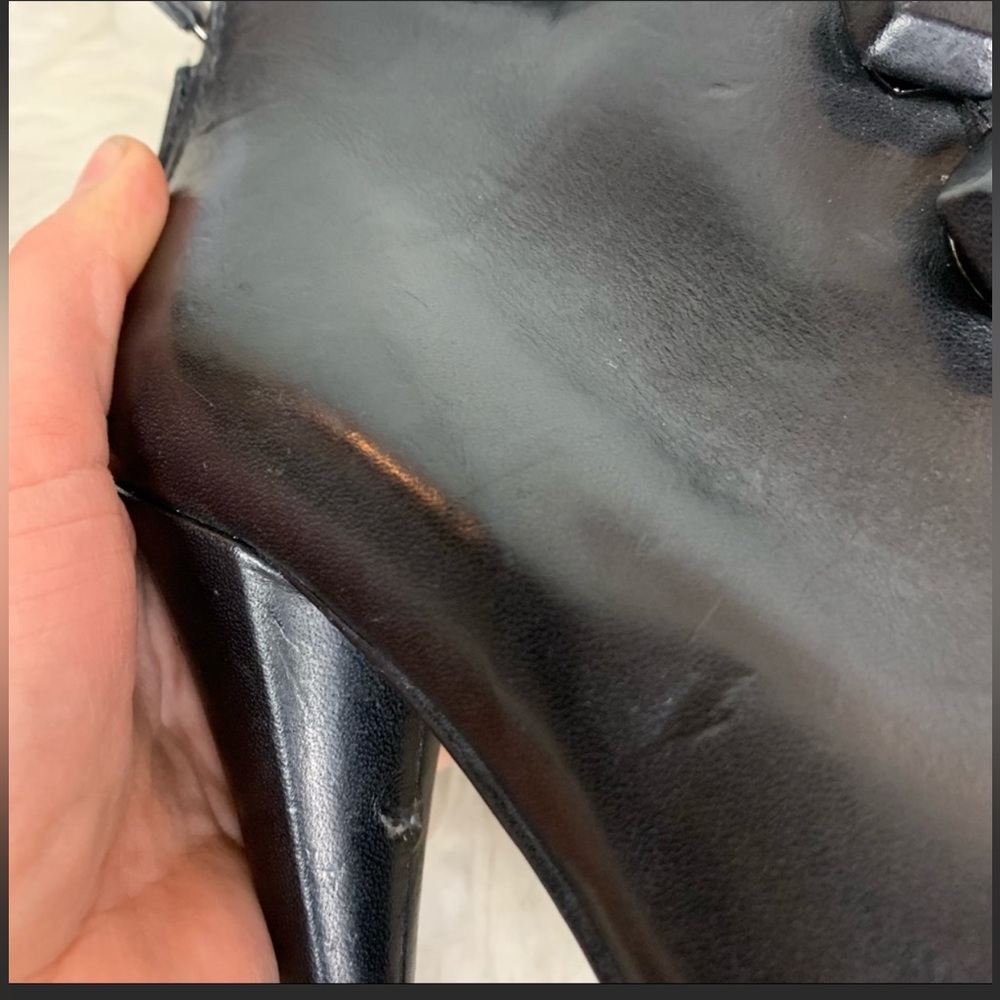 GIVENCHY Designer Black Leather Lace Up Sexy High Heel Ankle Booties US 8.5 - Picture 7 of 15